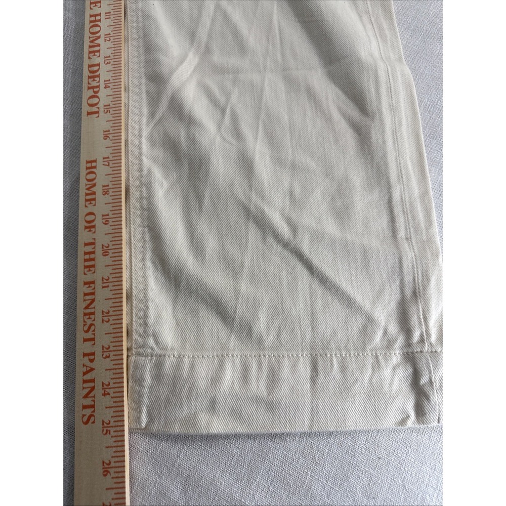 A New Day Pants Womens 6 Cream Wide Leg Crop Relaxed Baggy Minimalist - Picture 9 of 12